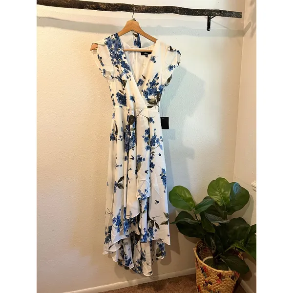 Lulu's Navy Blue Floral Lace Sleeveless Cocktail Evening Dress NEW Size XXS - Image 3