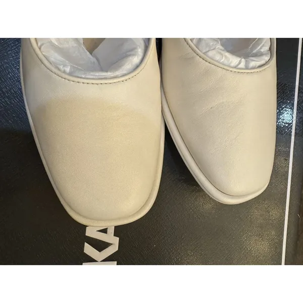 Coach Emilia Mary Jane Ballet Flat Shoes Women Size 8.5 Slip on Chalk Leather - Image 6