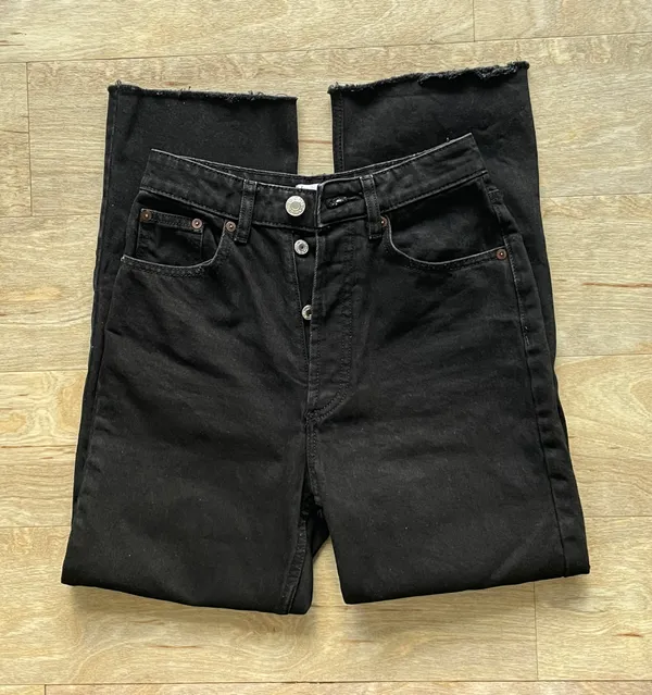 ZARA Black Straight Leg Jeans - Image 2