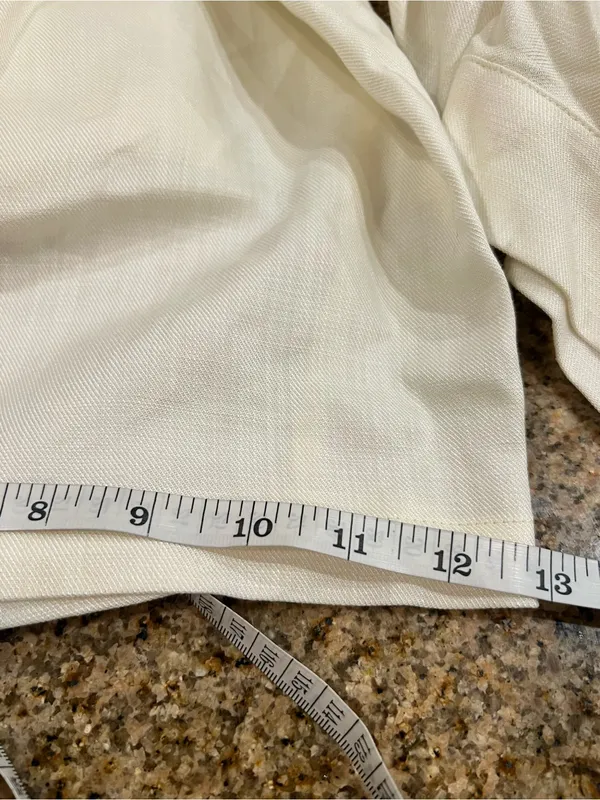 Commense Off White Tencel Ruched Waist Wide Leg Jumpsuit M NWT - Image 11