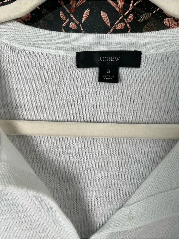 J. Crew Women's Lightweight Baby Blue 100% Merino Wool Button-Up Cardigan - Image 3