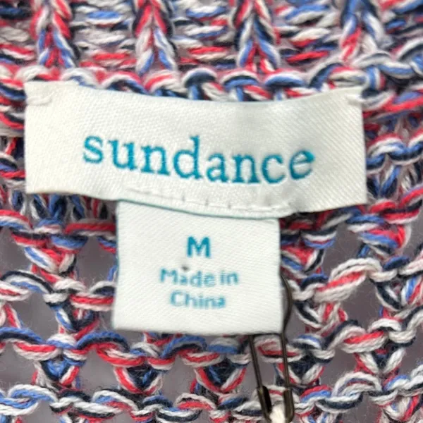 NWT Sundance Women's Open Knit Crochet Short Sleeve Cardigan‎ Sweater Sz Medium - Image 3