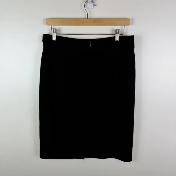 Calvin Klein Black Pencil‎ Skirt Size 8 Office Career Minimalist Capsule Classic - Image 4