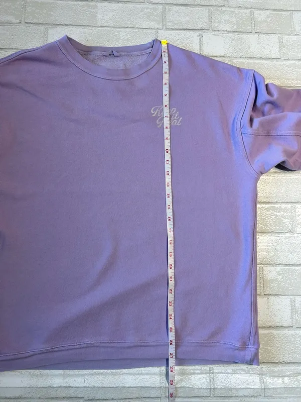 Aerie 'Keep It Real' Crewneck Sweatshirt Lavender - Image 4