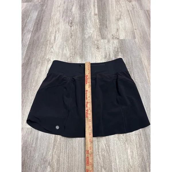 Athleta Run With It 14" Skort Black Athletic Running Tennis Skirt Women Medium - Image 6
