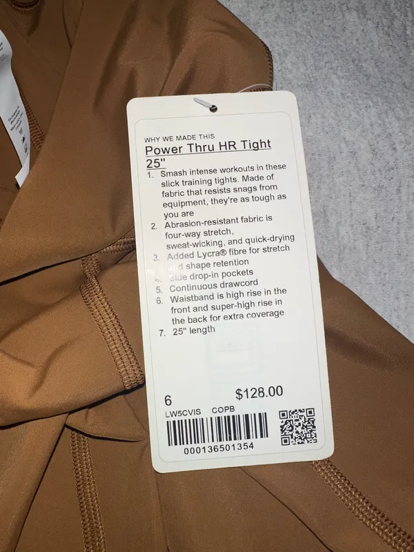 Lululemon Power Thru Leggings 25" - Image 4