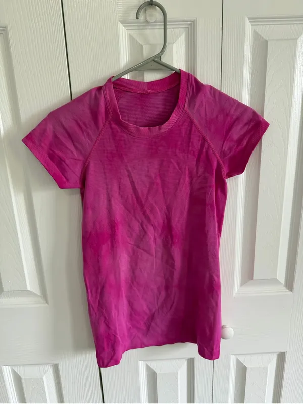 Lululemon Swiftly Tech Short-Sleeve Shirt 2.0 Marble Dye Sonic Pink Size 4 - Image 4