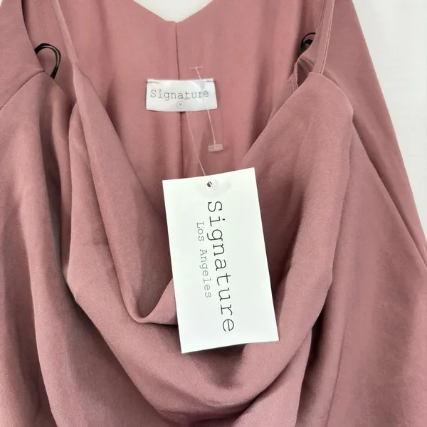 Signature Womens Thin Strap Seamless Cami‎ Tank Top Mauve Rose Medium NwT - Image 8