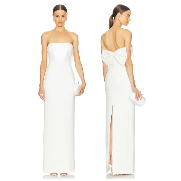 NEW LIKELY Helen Strapless Gown in White Size 8 - Image 7