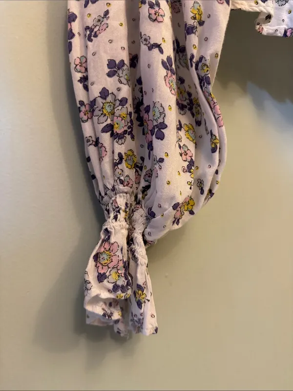 Free People Pastel Floral Ruffle Crop Top - Image 6