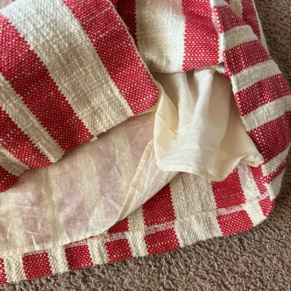 Free People Its A‎ Wrap Tuscany Mini Skirt with Red White Stripes Size medium - Image 9