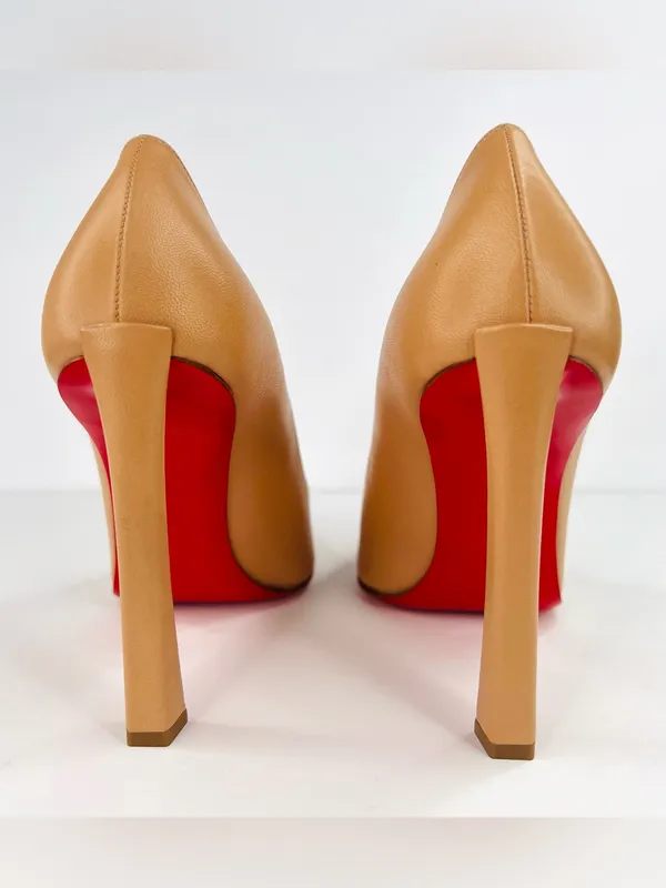 Christian Louboutin Condora 100mm Beige Leather Pumps Size EU 40 - Image 6