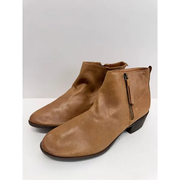 Lucky Brand Booties Size‎ 10 Leather Brown Low Heel Ankle Boots - Image 2