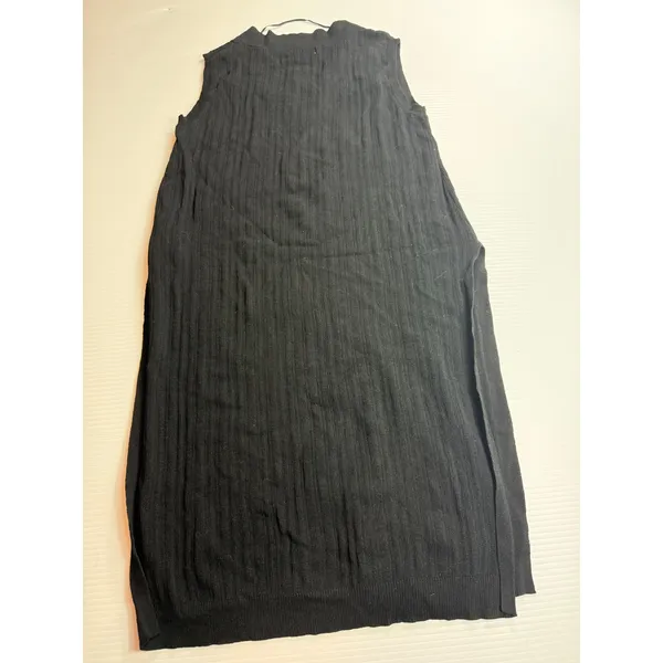 Prologue XS Black Sleeveless Dress Ribbed Knit V‎ Neck Casual Cute Minimalist - Image 6