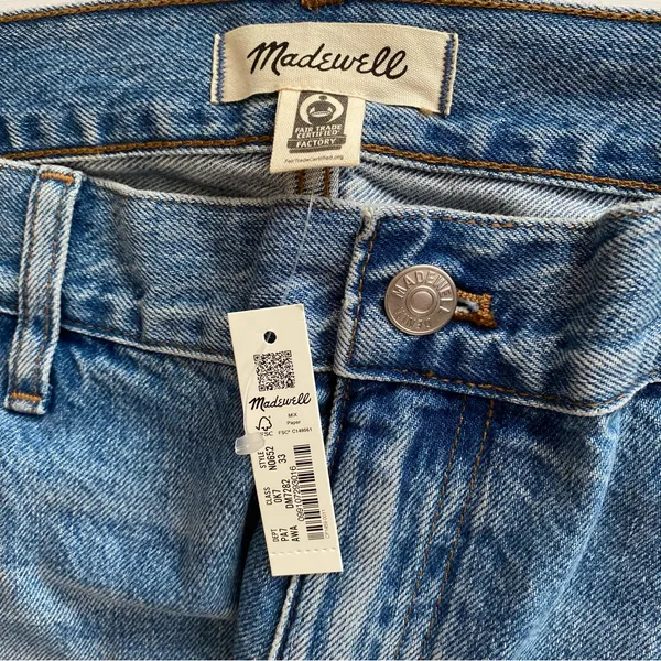 NWT 💙 Madewell 90s Low-Rise Straight Full Length Denim Jeans, Size 33, #N0652 - Image 10