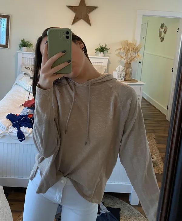 Tan Hoodie Size M - Image 2