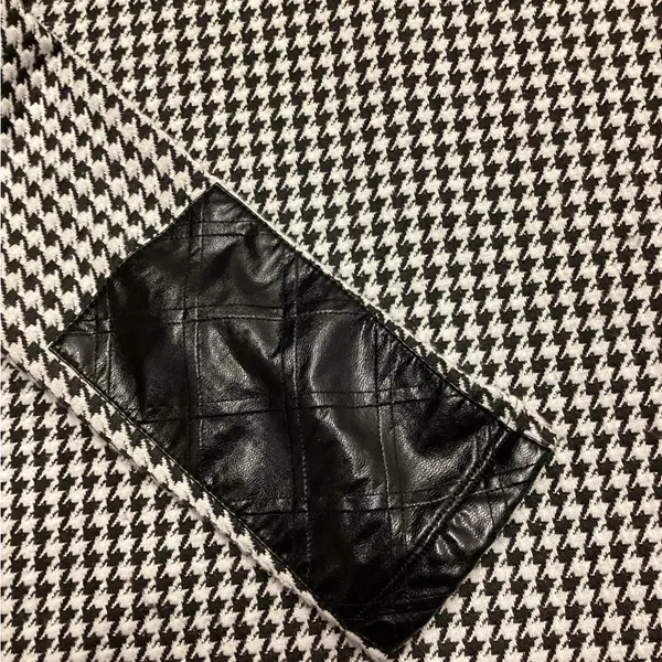 Tyler Boe houndstooth dress With Leather Detail Size XS - Image 5