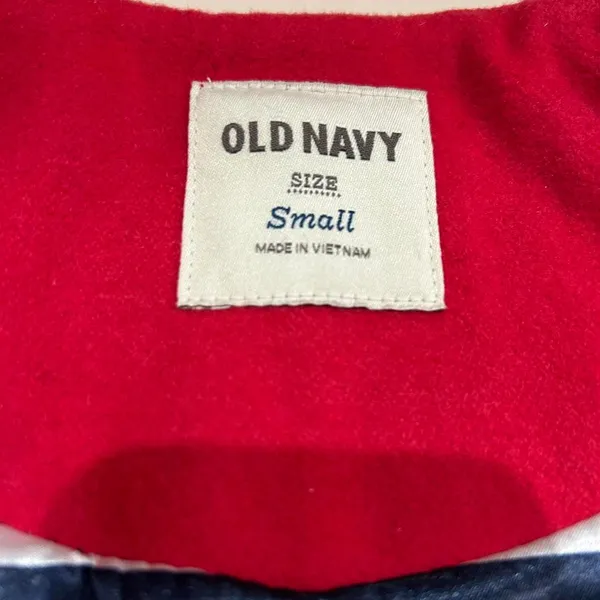 Old Navy Red Wool Blend  Coat - Image 7