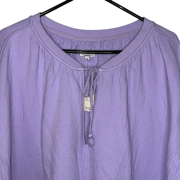 Aerie Easy Street Oversized Sweatshirt XL NWT Peasant Boho‎ Lavender Purple Boxy - Image 4