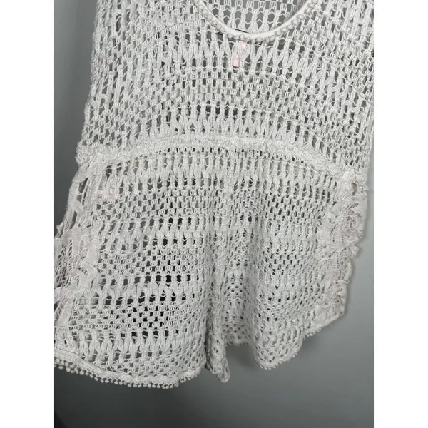 Victorias Secret Womens Medium Beach Cover Up Romper‎ Crochet Lace One Piece - Image 13