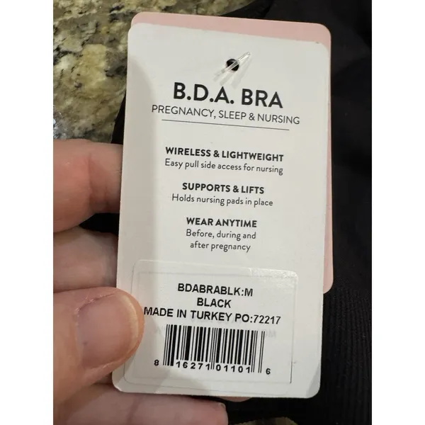 Belly Bandit BDA‎ Bra for Nursing, Seamless & Wireless Size Medium Black - Image 4