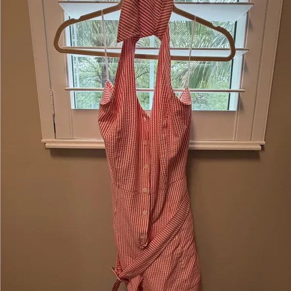 Nwt Anthropologie Maeve Seersucker Halter Romper - Image 2