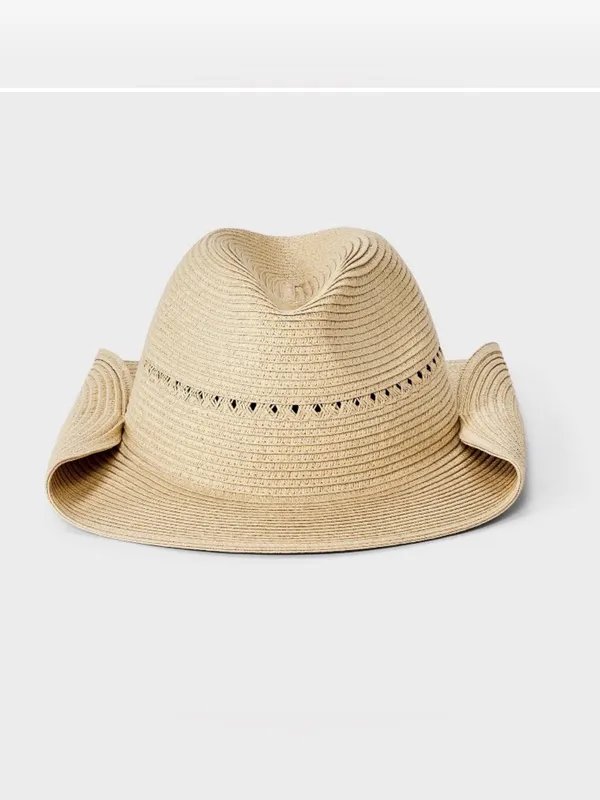NWOT straw cowboy beach hat - Image 2