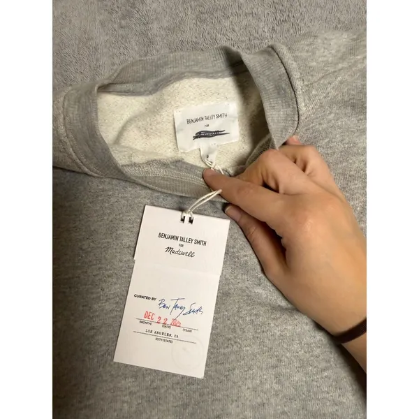 NWT Madewell × Benjamin Talley Smith Armory Classic Sweatshirt‎ Grey Size Small - Image 5