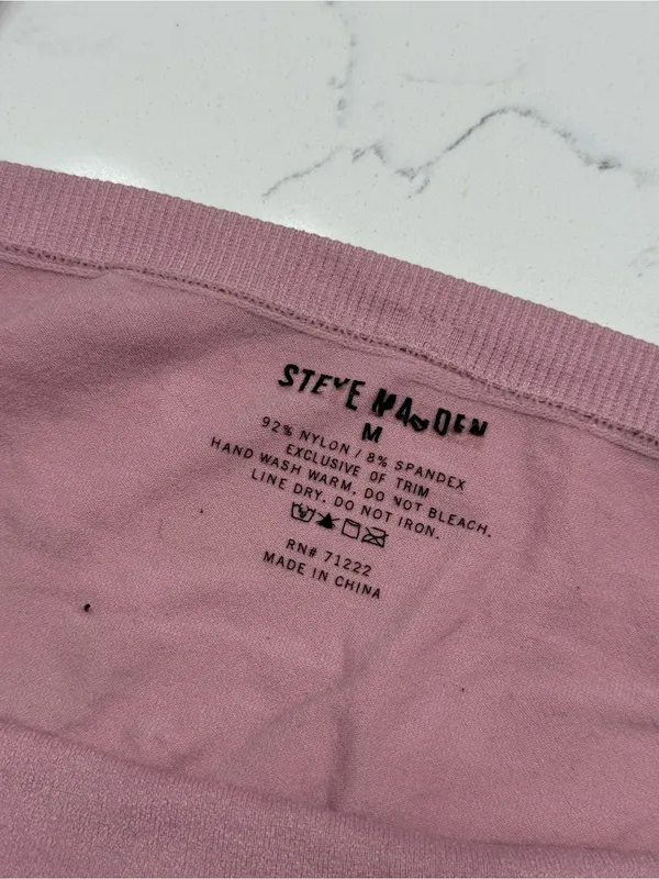 Steve Madden Bedazzled Logo Sports Bra - Image 3