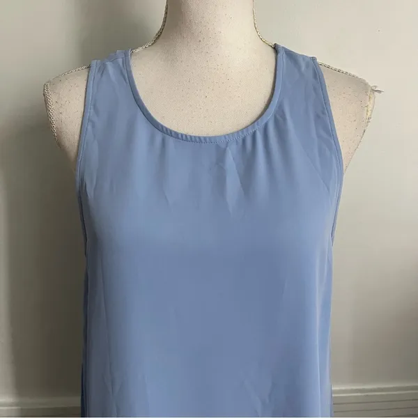 Amanda Uprichard for Le Tote • Light Blue Sleeveless Swing Dress - Image 4