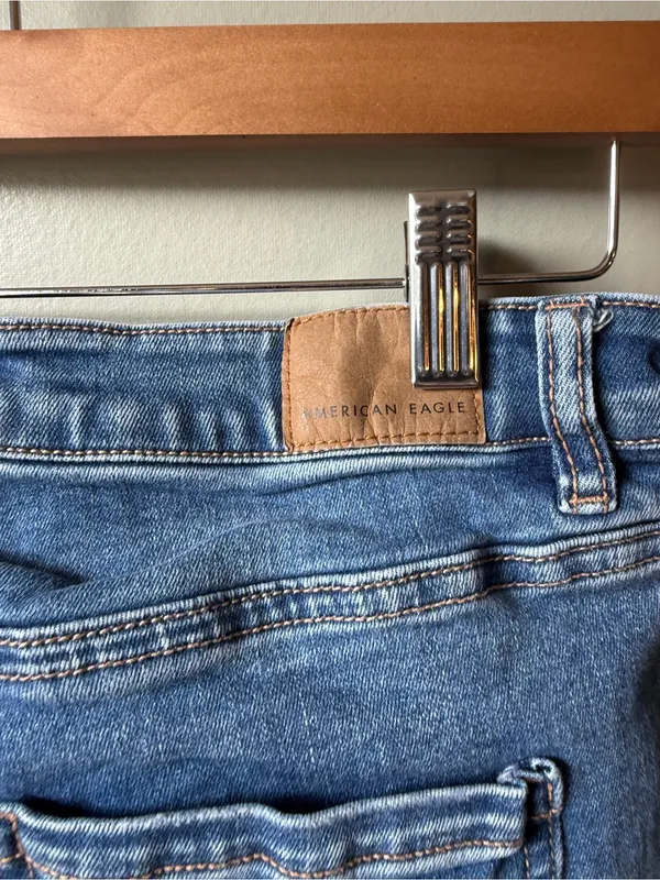 American Eagle Hi-Rise Jegging Distressed Skinny Jeans Size 4 Regular - Image 3