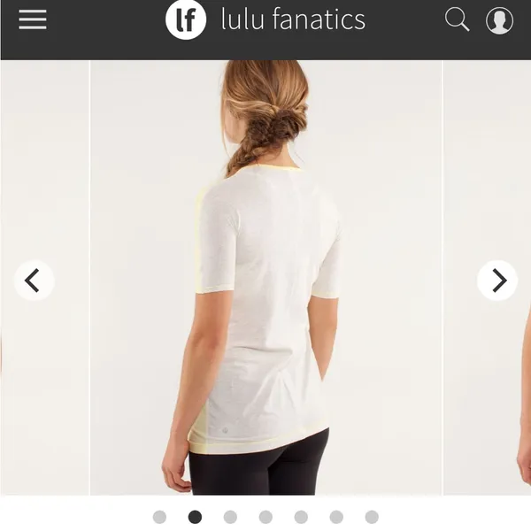 Lululemon Athletica Devotion Yellow Short Sleeve Tee - Image 3