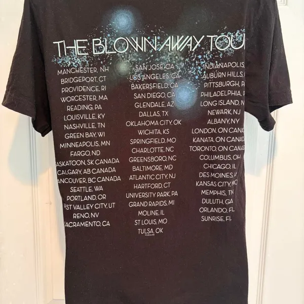Carrie Underwood Blown Away Tour Concert Band Tee Black Graphic T-Shirt Y2K Sz S - Image 3