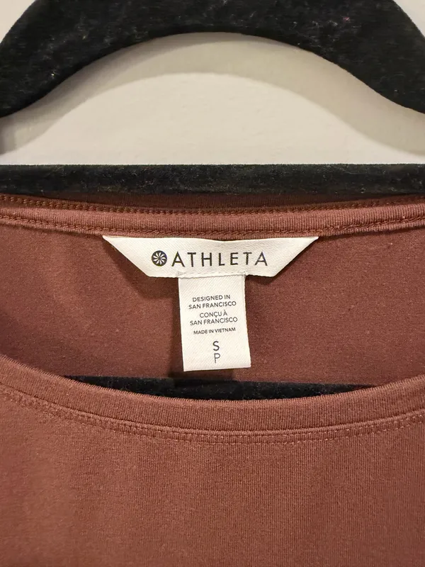 Athleta All Around Ruched Long Sleeve Top Chocolate Brown - Image 5