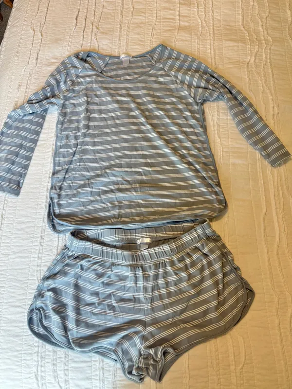 Lake striped pajamas dusty blue - Image 5