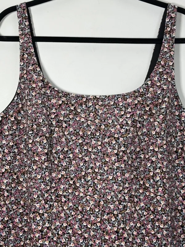 NEW H&M Women’s Large Floral Corduroy Cotton Pull On Tank Shift Mini Boho Folk - Image 4