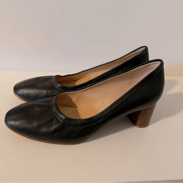 Clark’s Black‎ Leather Grace Isabella Comfort Stackable Heels - Image 8