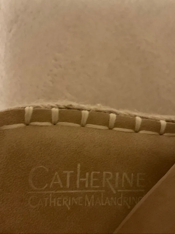 Catherine Malandrino Tan Leather Espadrille Platform Slingback Sandals - Image 8