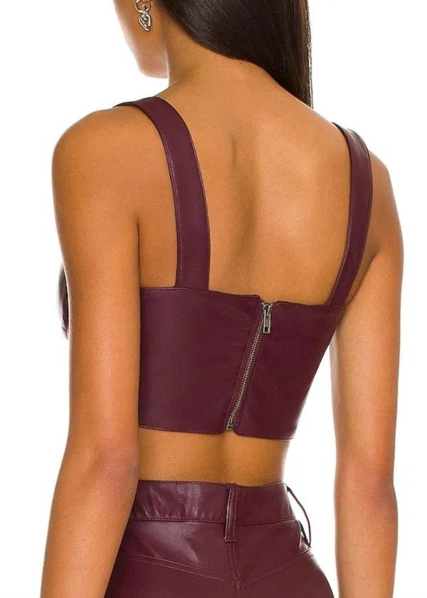 Revolve AFRM Koa Vegan Leather Top - Image 4