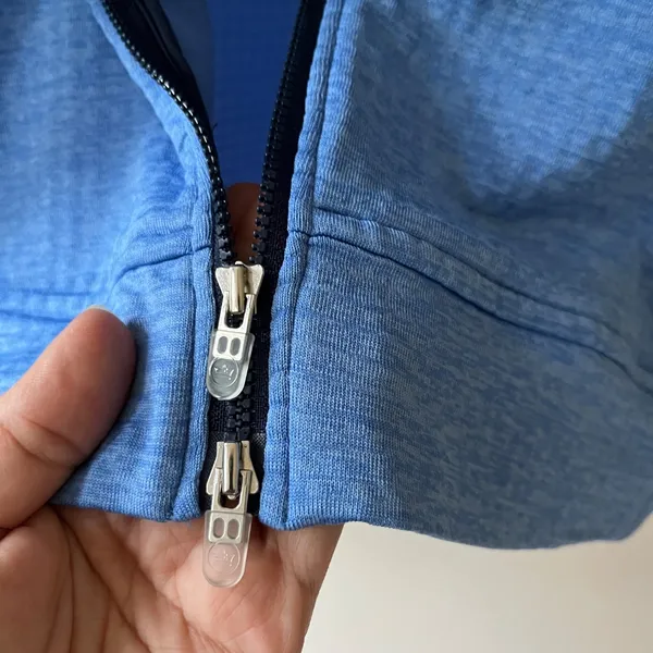 Peter Millar Sz M‎ French Teddy Hoodie Sweatshirt Full Zip Stretch Jacket - Image 4