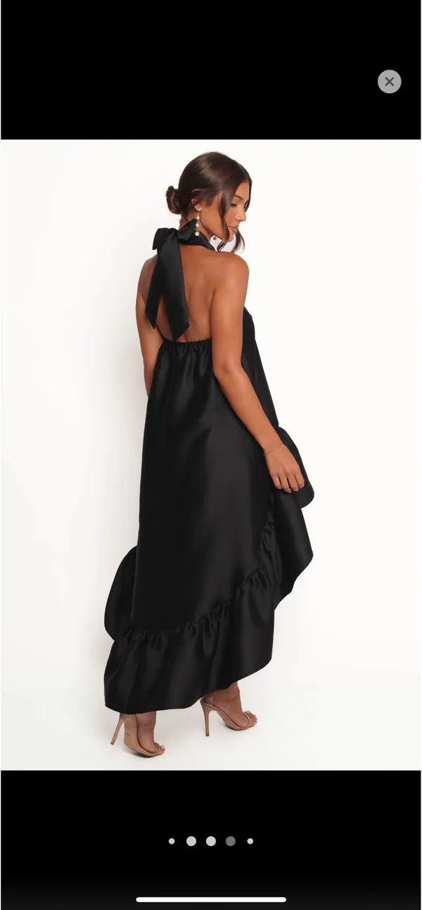 Petal & Pup Soren Halterneck Midi dress Black - Image 3