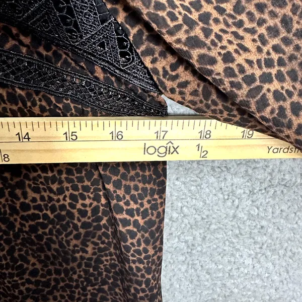 White House Black Market Top Womens XS Brown Animal Print Oversized Flowy‎ Boho - Image 7