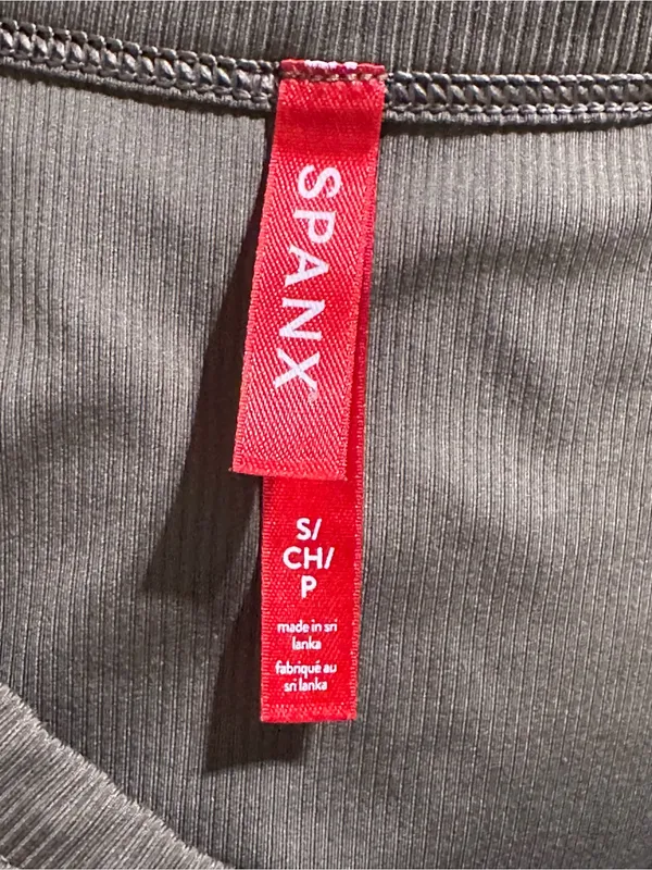 Spanx Suit Yourself Racerback Ribbed Bodysuit color smoke size Small - Image 8