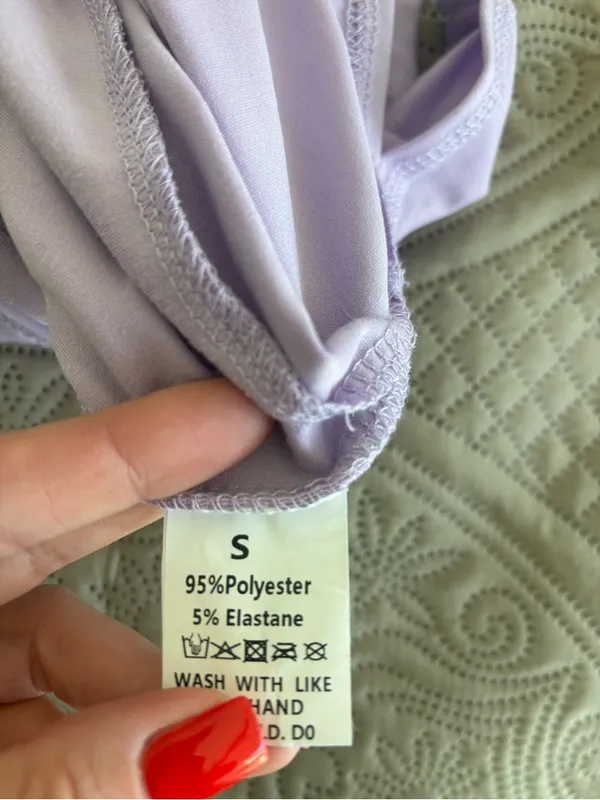 Women's Square Neck Tank Top in Light Lavender S Purple - Image 5