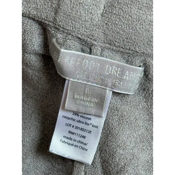 Barefoot Dreams CozyChic Ultra Lite Taupe Knit Shorts Womens loungewear Size L - Image 4