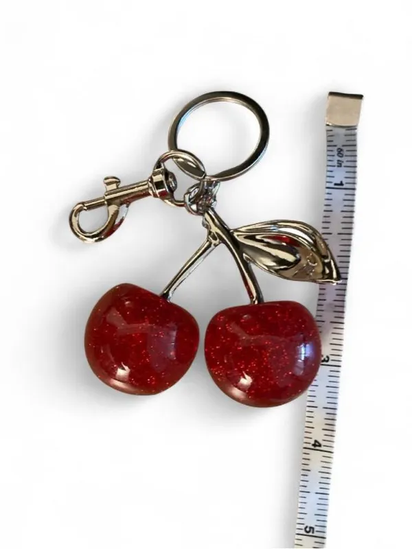 NWOT Red Cherry Keychain Bag Charm - Image 4