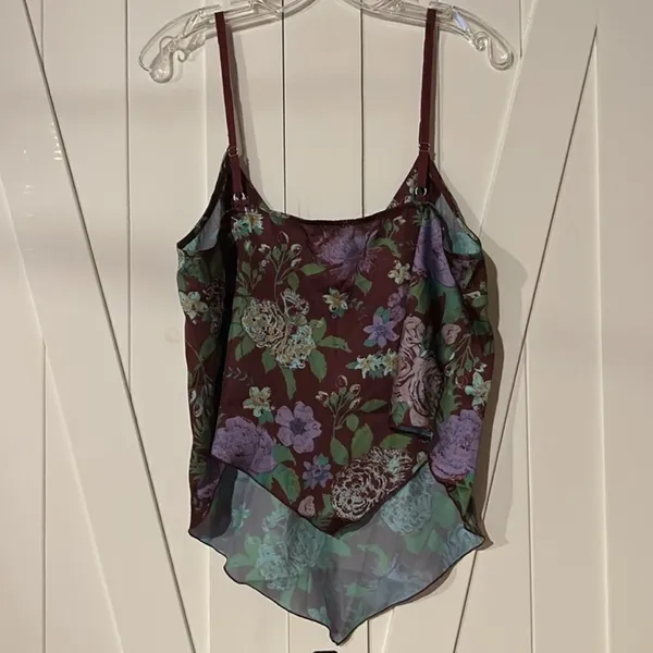 NWOT Free People Intimately It's That Simple Tank in Floral Rose Print Sz L - Image 7