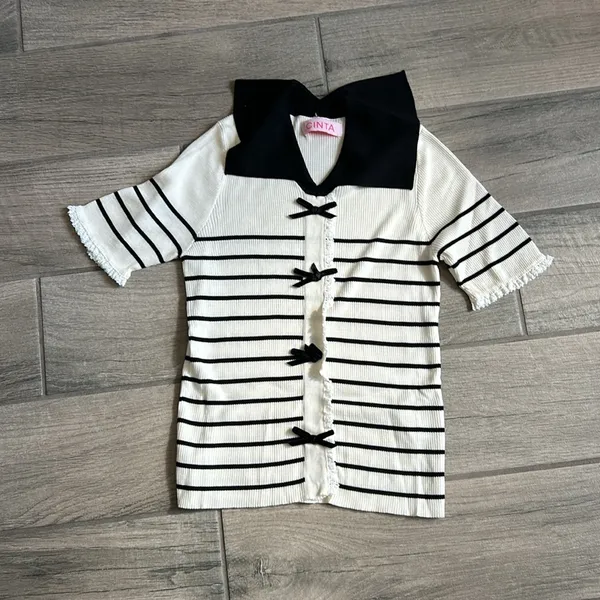 Cinta stripe sweater Black - Image 4