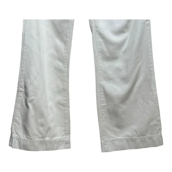 Paige Pleated Leenah Pearl Chain Jeans White French Ivory Sz 27 - Image 5
