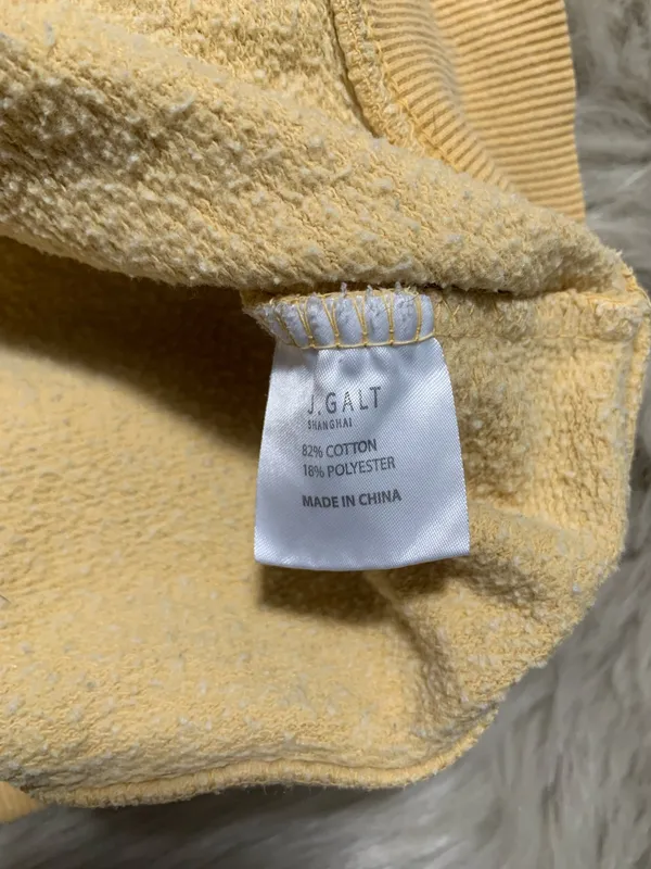 John Galt Light Yellow Pullover Sweatshirt - Image 4